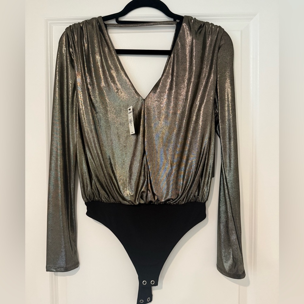 NWT Express gold metallic bodysuit